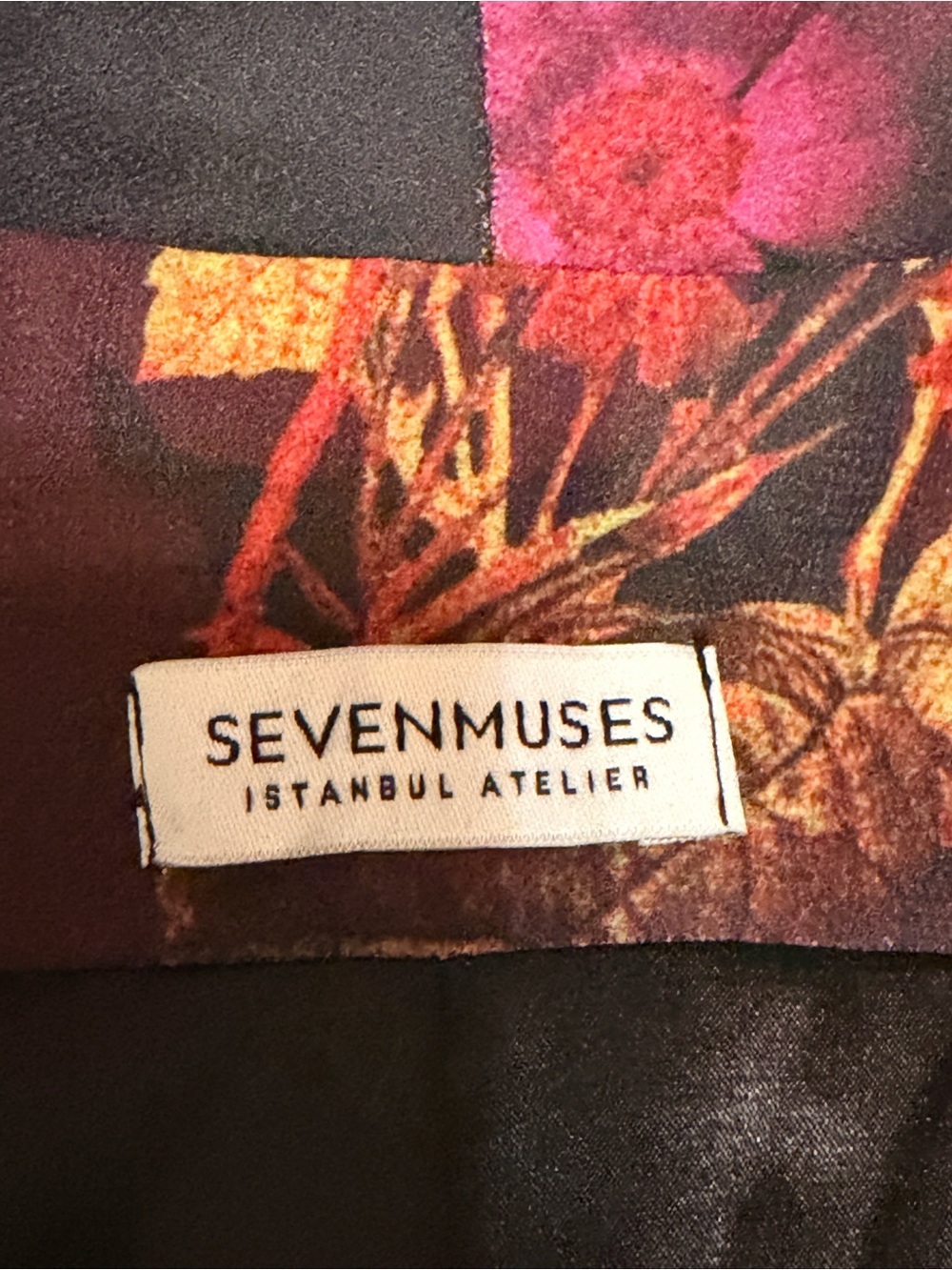 Seven Muses fitted floral print vest, haute couture Istambul Atelier, size XS - Picture 2 of 10